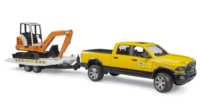 Bruder 02546 RAM Rental Service - Truck, Trailer & Excavator
