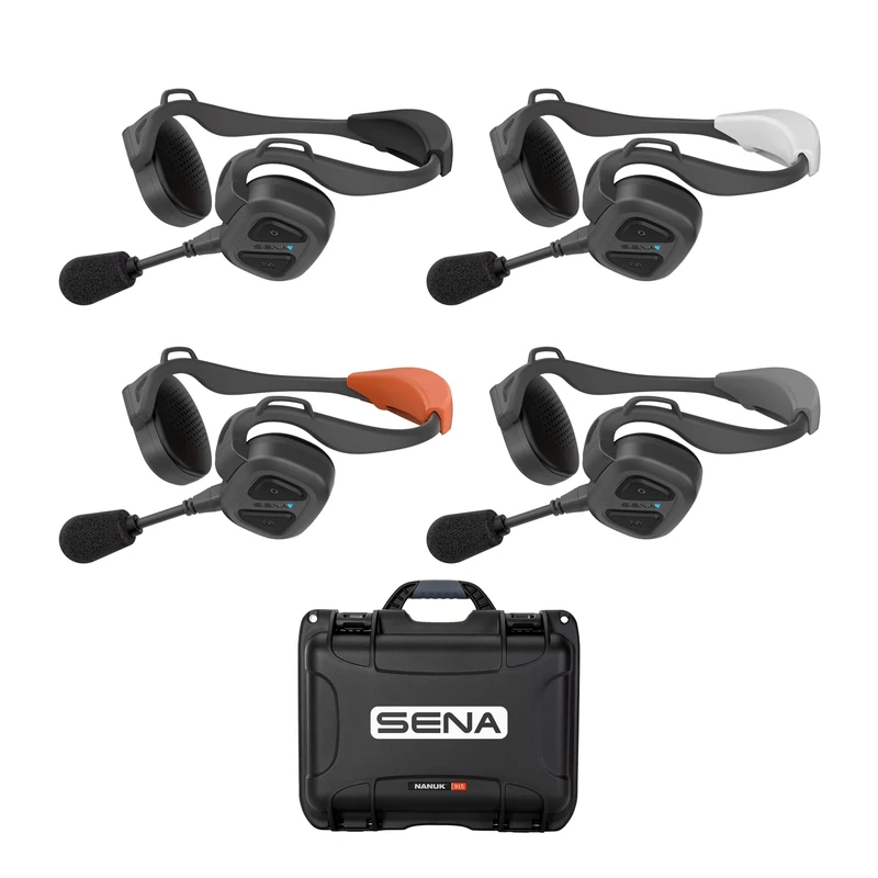 Sena Nautitalk Bosun On Board Crew Communication Headset for Sailing & Yachting, a.k.a. Marriage Saver, Quad Pack (Charging Case)