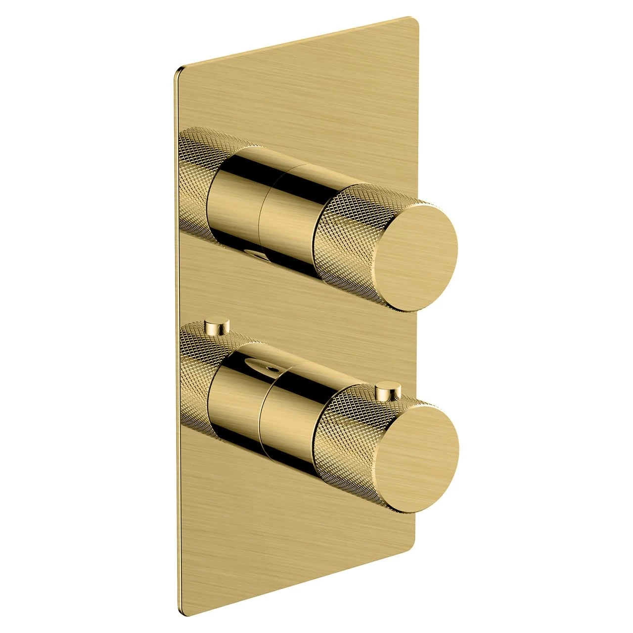 RAK Amalfi Brushed Gold Concealed 2 Handle Thermostatic Single Control Shower Valve - RAKAMA3301G