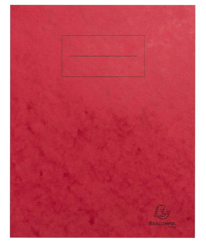 Exacompta - Ref 32125E - Box of 100 Notebook Covers 17 x 22 cm in Genuine Glossy Card, with Labelling Field - Ideal for School, College, Universities - Colour: red - Image 1