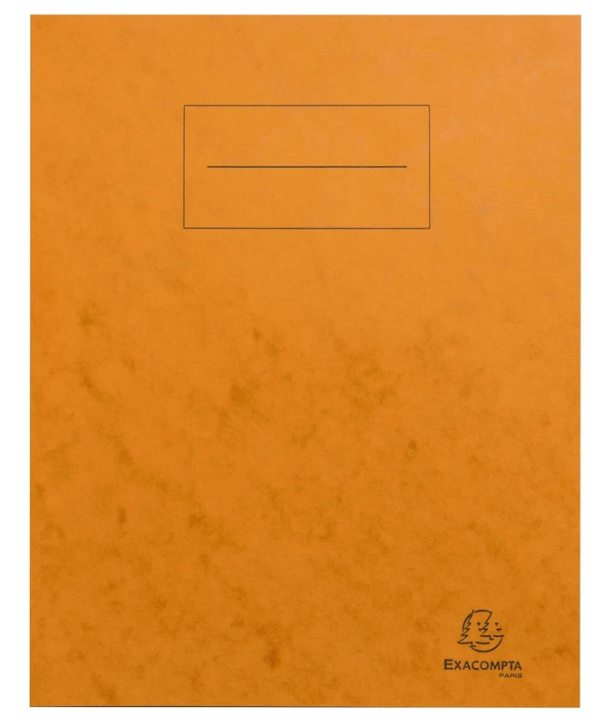 Exacompta - Ref 32124E - Box of 100 Notebook Covers 17 x 22 cm in Genuine Glossy Card, with Labelling Field - Ideal for School, College, Universities - Orange Colour