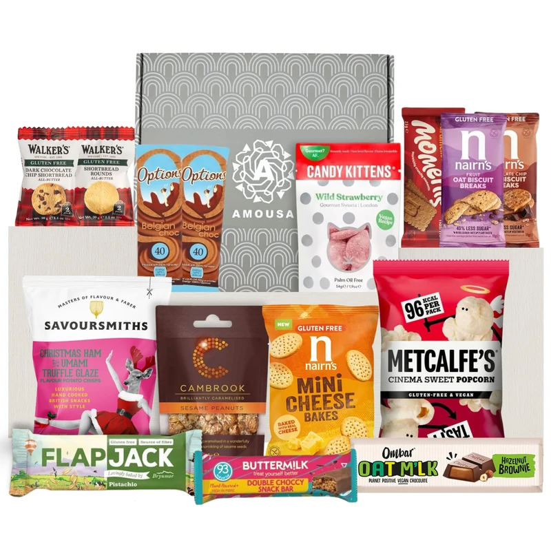 Gluten Free Hamper - Coeliac Gifts Set Featuring 15 Gluten Free Snacks, Including Free From Biscuits, Sweets, Snack Bars &More. Suitable Present For Celiacs or Anyone Following A GF Diet. Celiac Gifts