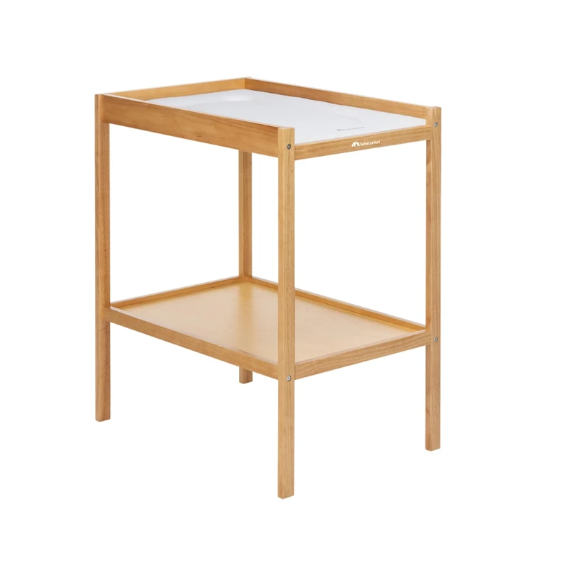 Bebeconfort Daisy, Baby Changing Table, 0-12 Months (11 kg), Included Changing Mat, Waterproof, Easy to Clean & Assemble, Ensured Safety, Easy Access to Baby, Storage Shelf, Natural Wood