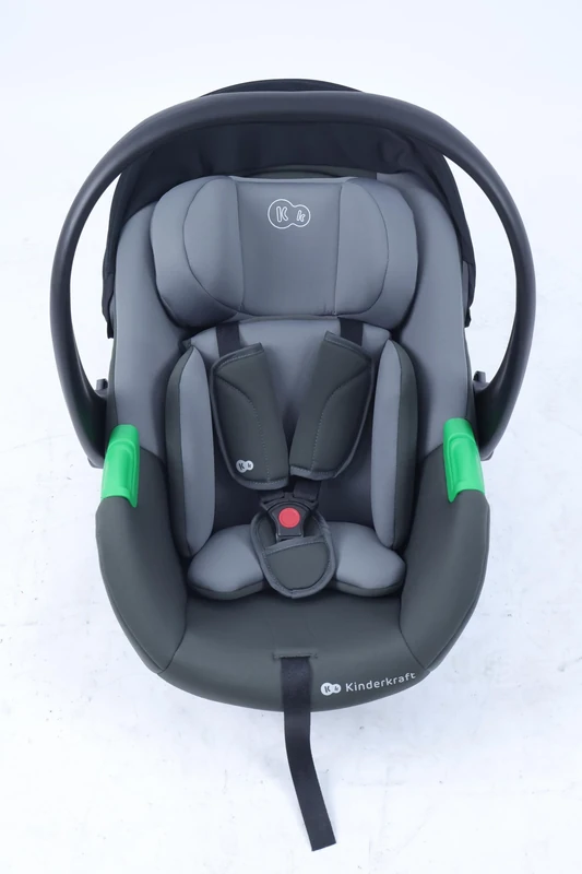 Kinderkraft Mink PRO 2 i-Size Newborn car seat Set 40–87 cm, with Mink FX 2 ISOFIX Base + Support Leg, Ultra-Light 3.2 kg, one-Click Install, H-Guard+ SPS+ Ergo Pad, Grey