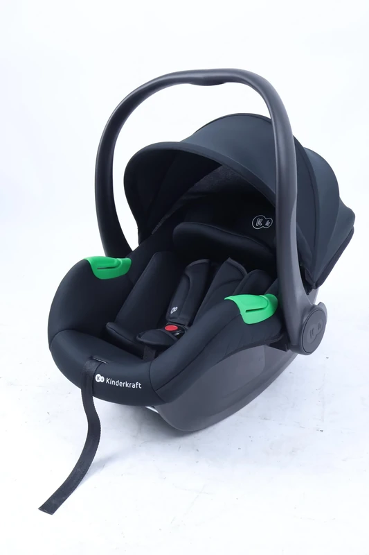 Kinderkraft Mink PRO 2, i-Size R129 Infant Car Seat 40-87cm (Birth-15 Months), 3.2kg Lightweight Baby Carrier, SPS+ Side Protection, Newborn Insert, Large Canopy, Black