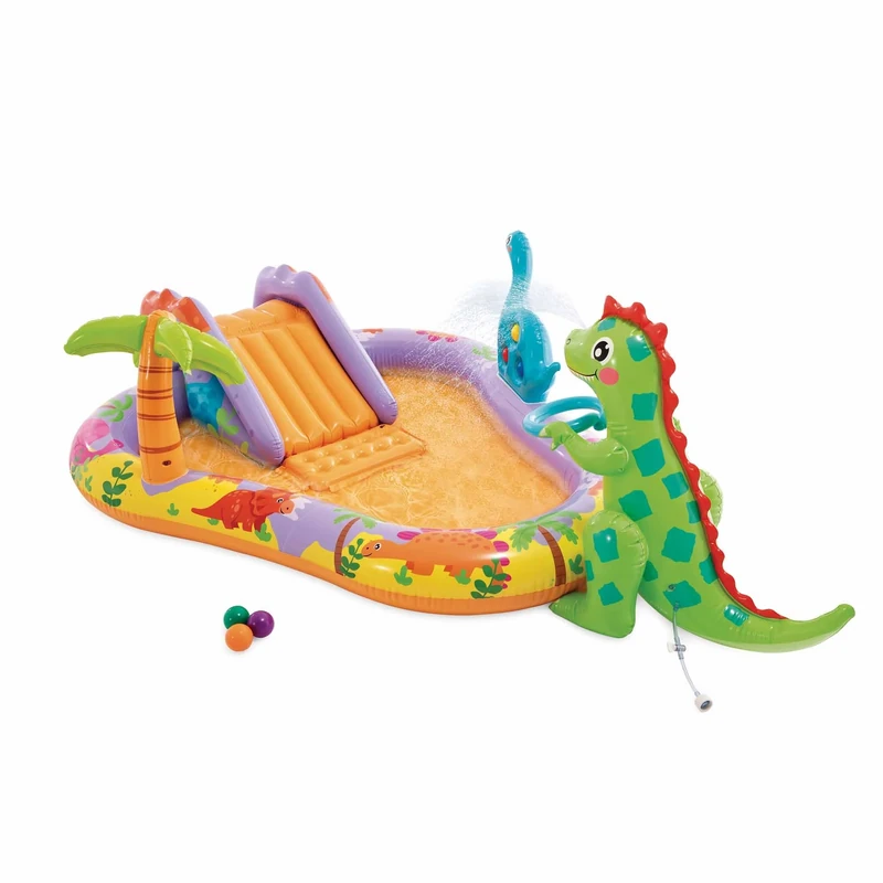 Intex Play Center Dino Park 56139NP Inflatable Swimming Pool, 201 x 157 x 69 cm, 2+ Years