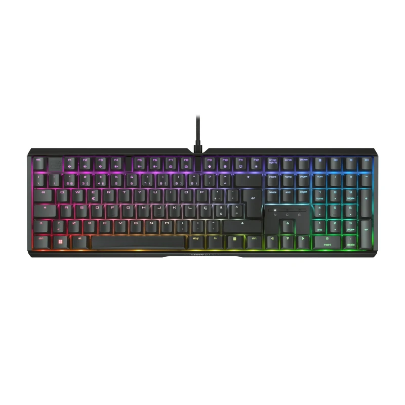 CHERRY XTRFY MX 3.1, Mechanical Gaming Keyboard, Portuguese Layout (QWERTY), RGB Lighting, Aluminum Case, USB-A, MX2A RED Switches, Black