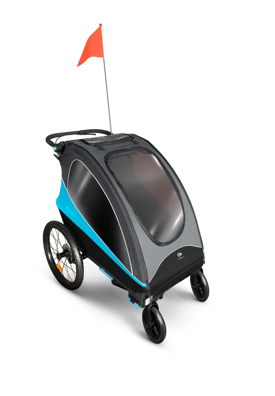 Kinderkraft NAVA 3-in-1 Childrens Trailer and Stroller - Blue - Image 1