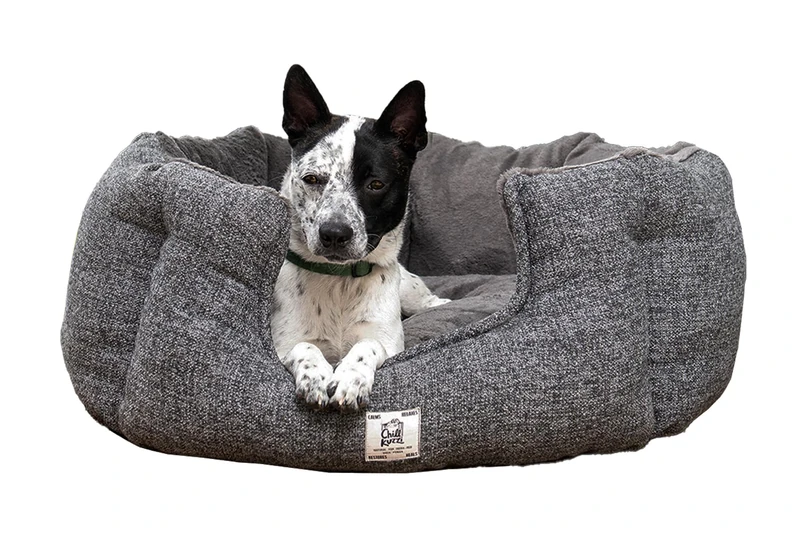 Beeztees Nano Chill Kuzzi Dog Bed, Grey, 76 x 76 x 33 cm - Image 1