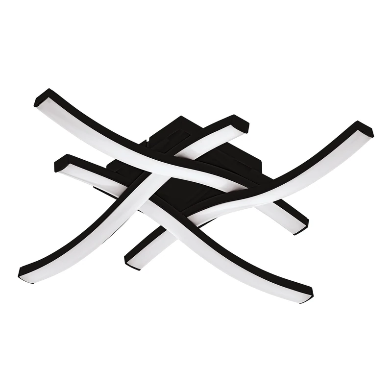 Eglo LED Ceiling Light Cabezas-E, Rod-Shaped lamp, Living Room lamp Made of Metal and Plastic in Black White, for Room, Warm 40 x cm