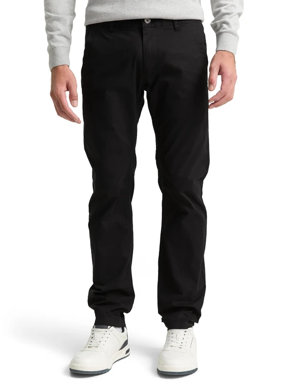 TOM TAILOR Men's 1045054 Trouser, 29999-Black, 36W / 34L