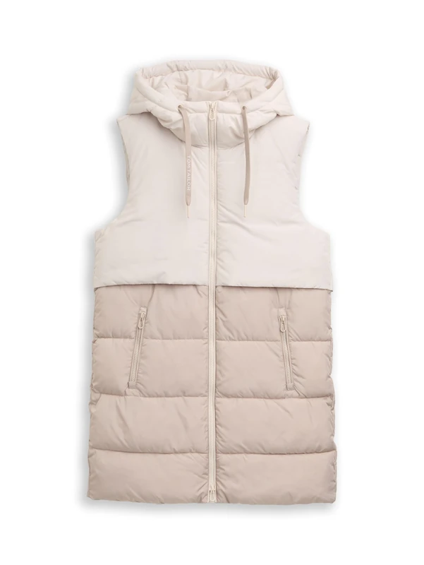 TOM TAILOR Women's 1047525 Vest, 32208-Soft Taupe Grey, L