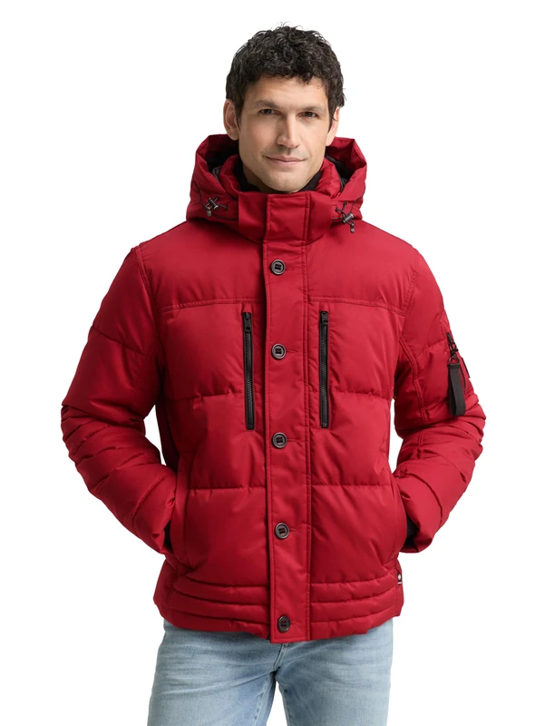 TOM TAILOR Men's 1048485 Jacket, 10814-Coach Red, L