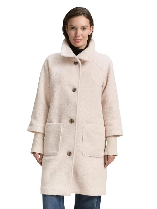 TOM TAILOR Women's 1046604 Coat, 27609-Cold Beige, XL, 27609 - Cold Beige, XL