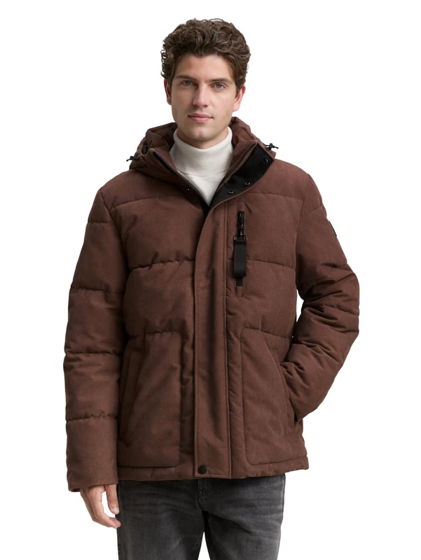 TOM TAILOR Men's 1047206 Jacket, 38833-Bag Brown, XXL