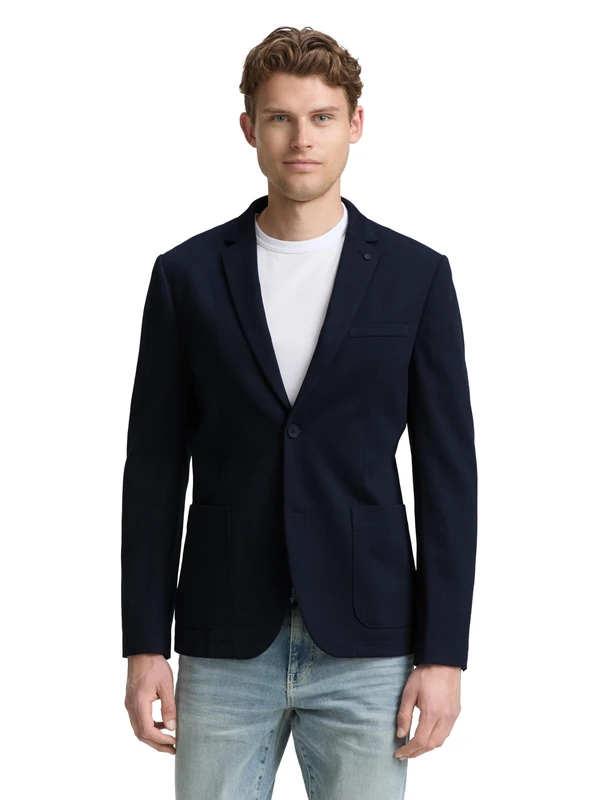 TOM TAILOR Men's 1047273 Jacket, 10668-Sky Captain Blue, 46