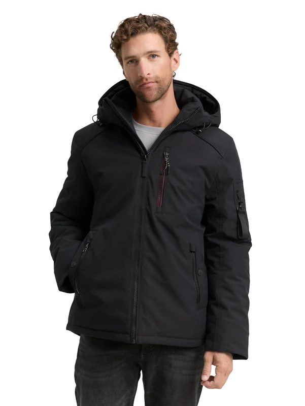 TOM TAILOR Men's 1047039 Jacket, 29999-Black, S, 29999 - Black, S