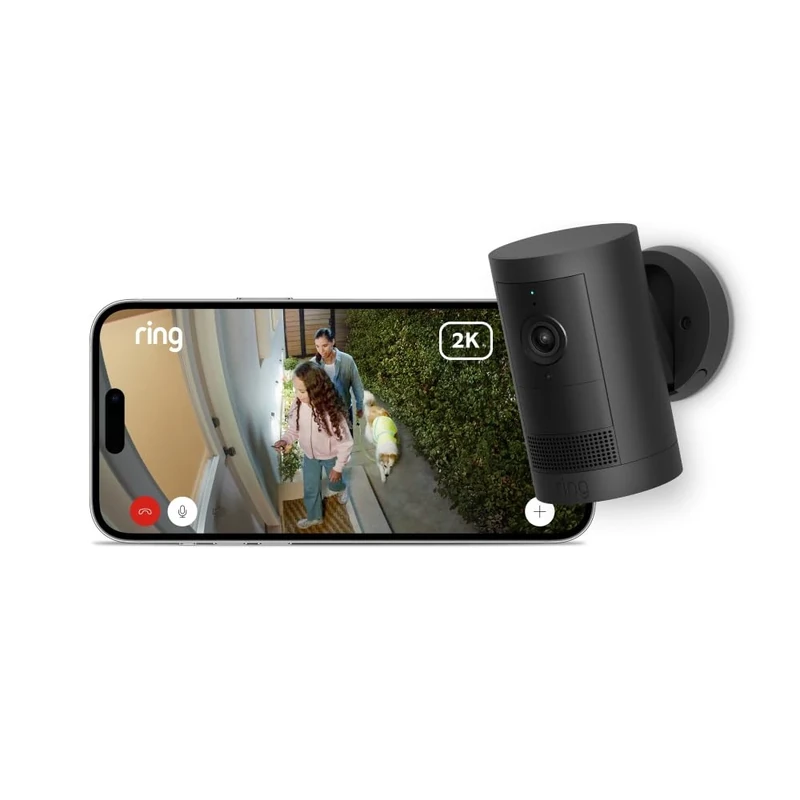 Ring Outdoor Camera Plus (newest gen) Solar | Wide-Angle 2K Video with Ring Vision I DIY Wireless Outdoor Security Camera | alternative to CCTV system I 30-day free trial of Ring Subscription Plan