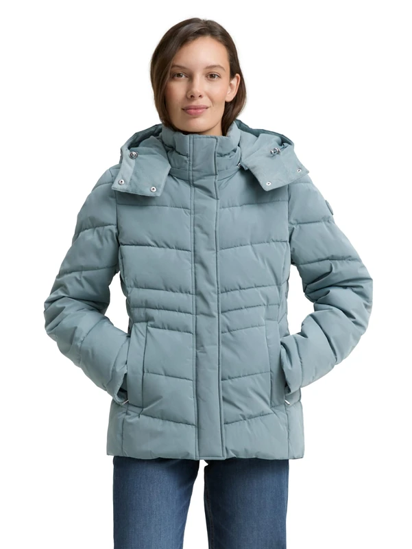 TOM TAILOR Women's 1047527 Jacket, 31090-Trooper Green, L, 31090 - Trooper Green, L