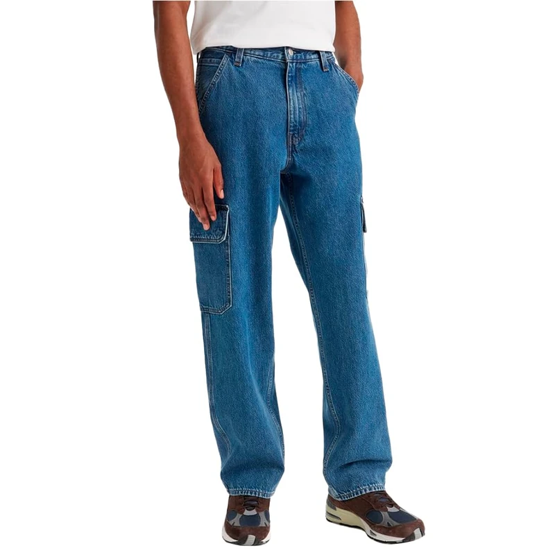 Levi's Men's 568 Loose Strt Cargo Jeans, Get Involved T2, 32 W/32 L