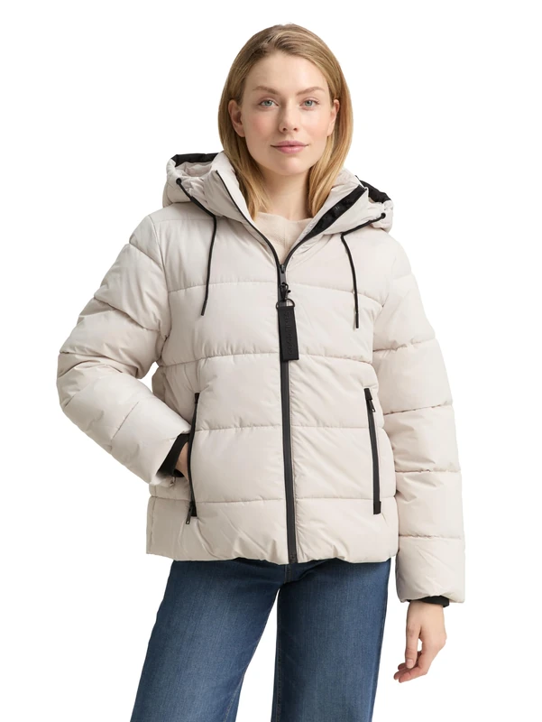 TOM TAILOR Women's 1047528 Jacket, 27609-Cold Beige, XXL, 27609 - Cold Beige, XXL