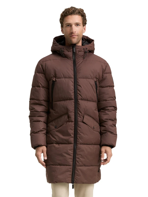 TOM TAILOR Men's 1047209 Parka, 38833-Bag Brown, XXL