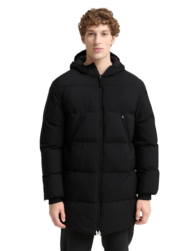 TOM TAILOR Men's 1046904 Parka, 29999-Black, XL