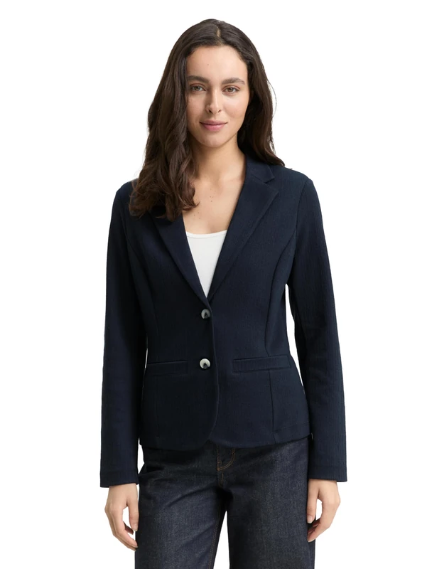 TOM TAILOR Women's 1047595 Blazer, 11019-Lunar Eclipse, XS