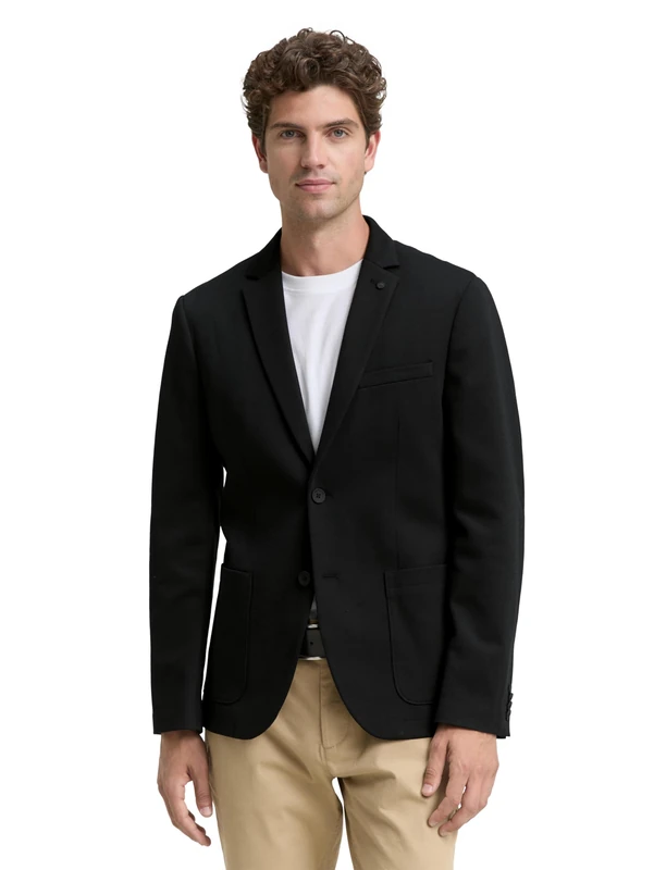 TOM TAILOR Men's 1047273 Jacket, 29999-Black, 56