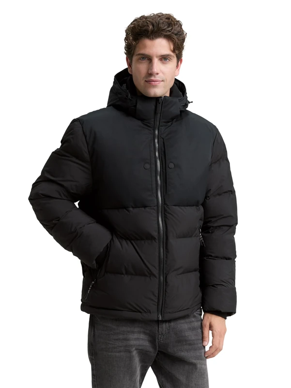 TOM TAILOR Men's 1046975 Jacket, 29999-Black, S, 29999 - Black, S