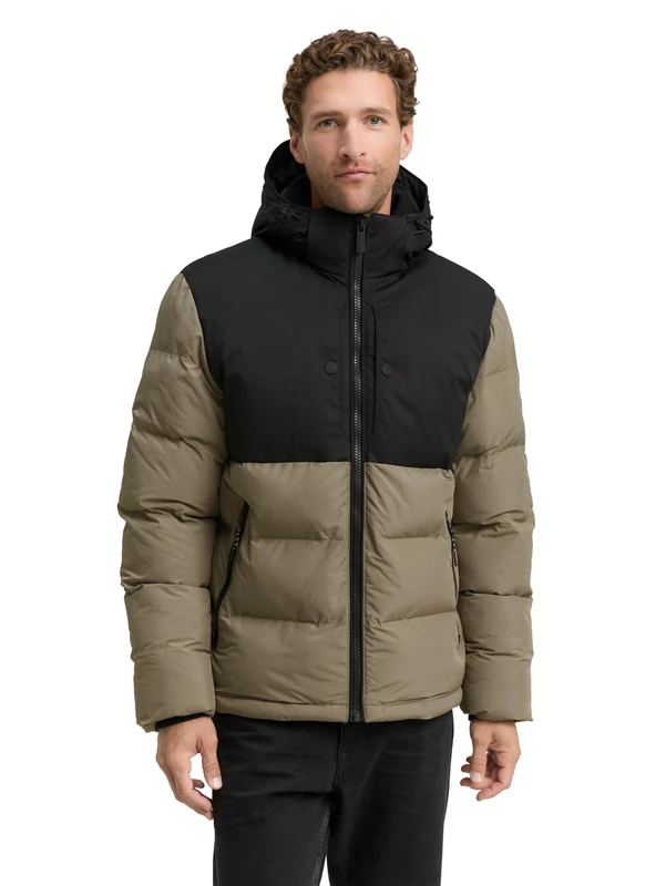 TOM TAILOR Men's 1046975 Jacket, 32097-Smokey Olive Green, 3XL, 32097 - Smokey Olive Green, 3XL