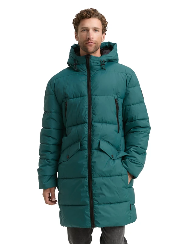 TOM TAILOR Men's 1047209 Parka, 14171-Jasper Green, S, 14171 - Jasper Green, S