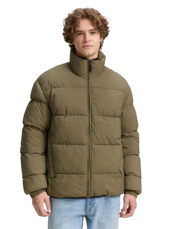 TOM TAILOR Men's 1046902 Jacket, 11848-Jungle Soil Green, XXL