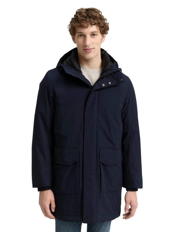 TOM TAILOR Denim Men's 1048487 Parka, 10668-Sky Captain Blue, XS, 10668 - Sky Captain Blue, XS