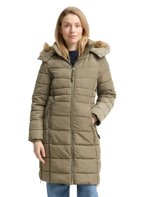 TOM TAILOR Women's 1047533 Jacket, 10678-Smoked Olive, M, 10678 - Smoked Olive, M