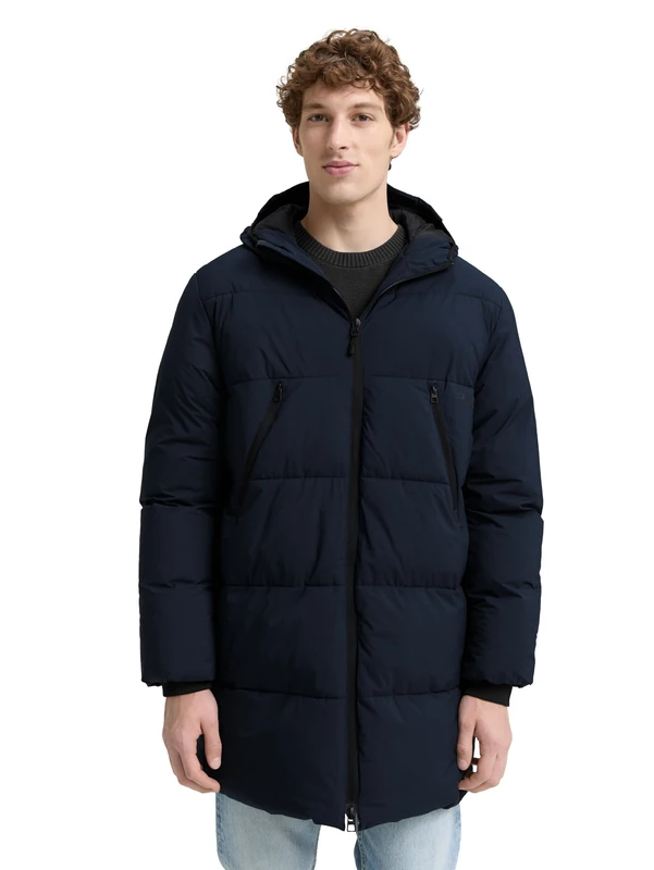 TOM TAILOR Denim Men's 1046904 Parka, 10668-Sky Captain Blue, XL, 10668 - Sky Captain Blue, XL