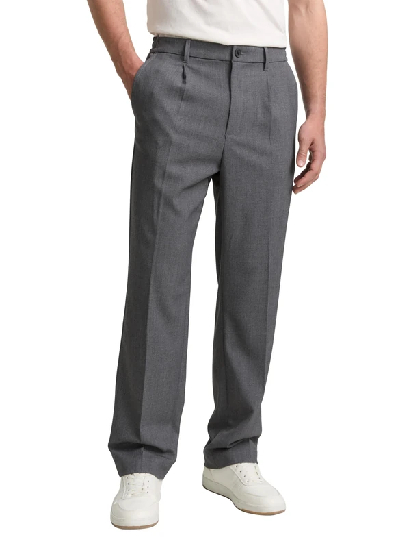 TOM TAILOR Men's 1044838 Trouser, 10775-Mid Grey Melange, 31W / 36L