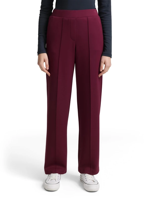 TOM TAILOR Women's Trousers, 16427 - Bordeaux Red, 34W x 30L
