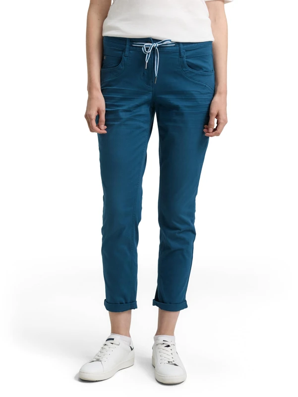 TOM TAILOR Women's 1040963 Trouser, 13183-Dark Petrol, 34W / 28L