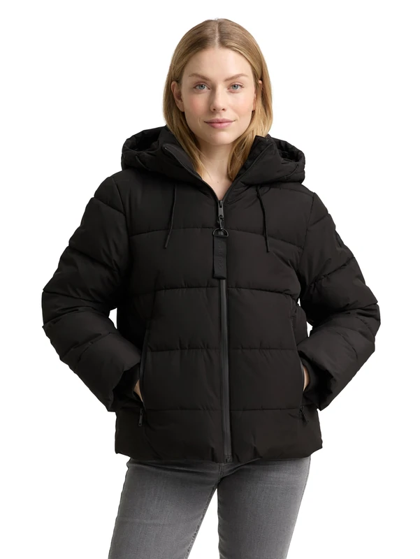 TOM TAILOR Women's 1047528 Jacket, 14482-Deep Black, XL