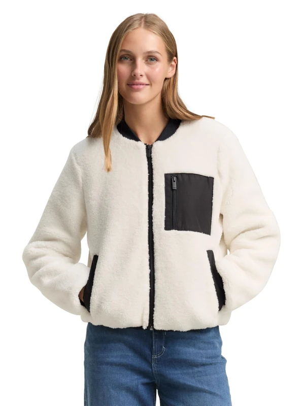 TOM TAILOR Women's 1048281 Jacket, 36088-Light Cream Beige, L