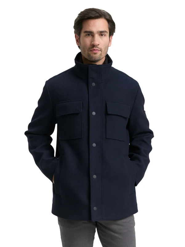 TOM TAILOR Men's 1046984 Jacket, 10668-Sky Captain Blue, 3XL, 10668 - Sky Captain Blue, 3XL
