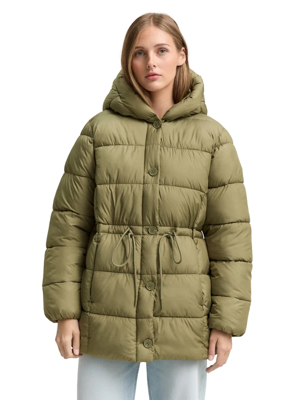 TOM TAILOR Denim Women's 1047547 Jacket, 38362-Light Dusty Olive Green, L, 38362 - Light Dusty Olive Green, L