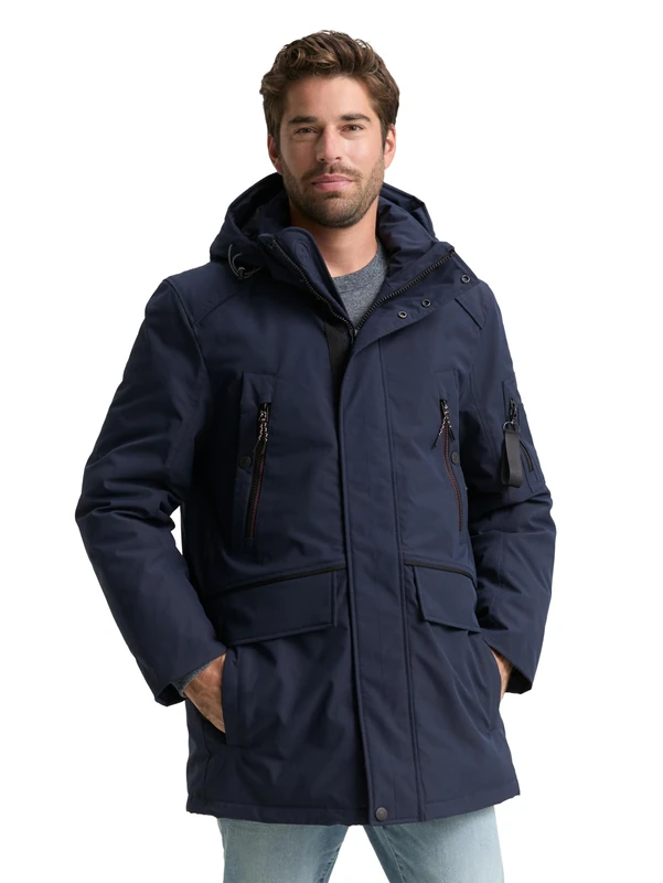 TOM TAILOR Men's 1047040 Parka, 10668-Sky Captain Blue, 3XL, 10668 - Sky Captain Blue, 3XL