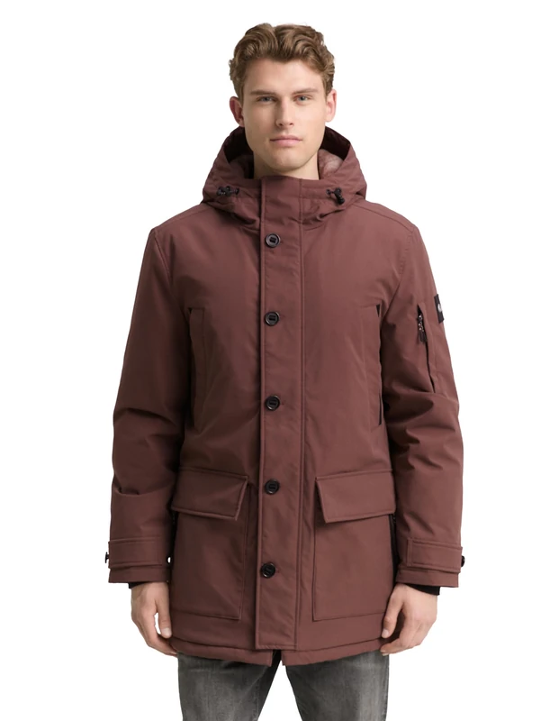 TOM TAILOR Men's 1046973 Parka, 38833-Bag Brown, XXL