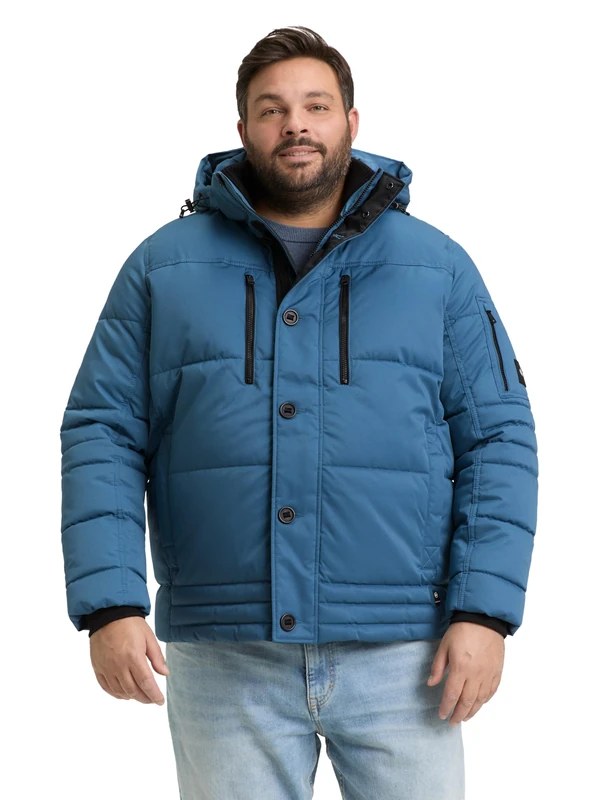 TOM TAILOR Men's 1049394 Jacket, 38224-Real Teal Blue, 4XL, 38224 - Real Teal Blue, 4XL
