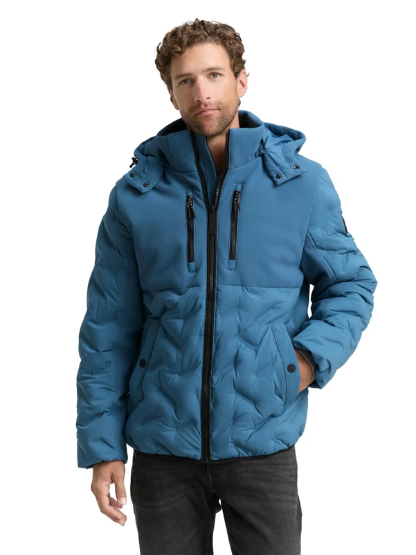 TOM TAILOR Men's 1046977 Jacket, 38224-Real Teal Blue, XXL, 38224 - Real Teal Blue, XXL