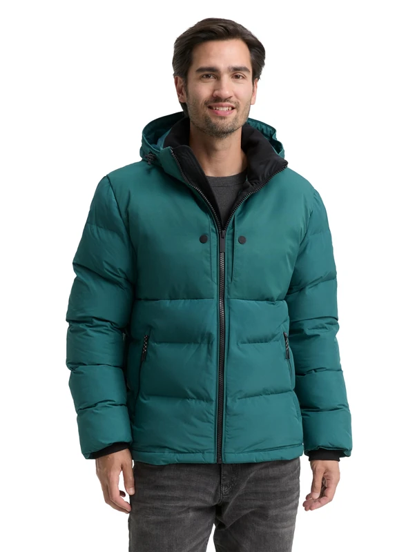 TOM TAILOR Men's 1046975 Jacket, 14171-Jasper Green, M, 14171 - Jasper Green, M