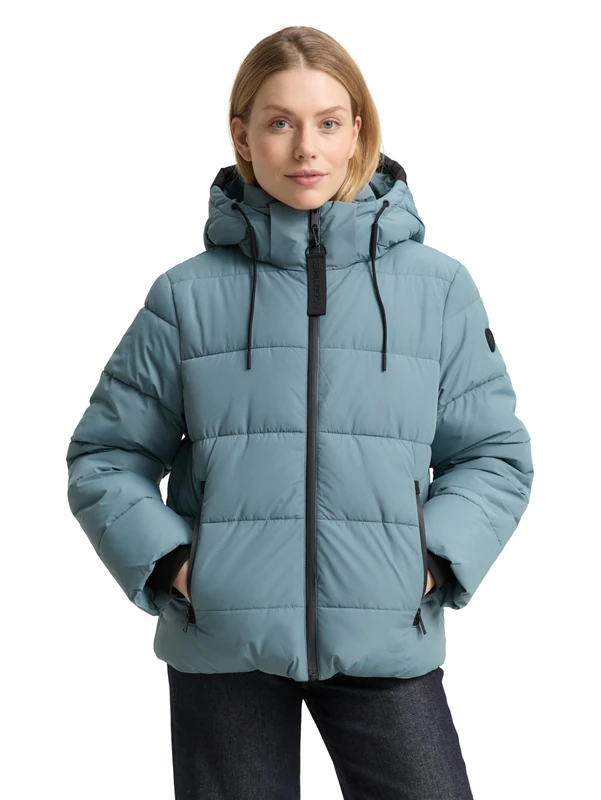 TOM TAILOR Women's 1047528 Jacket, 31090-Trooper Green, L, 31090 - Trooper Green, L