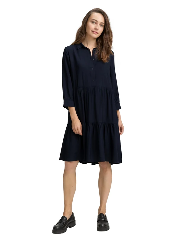 TOM TAILOR Women's 1047650 Dress, 11019-Lunar Eclipse, 44